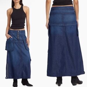 EB Denim - Modular‎ Denim Cargo Skirt.